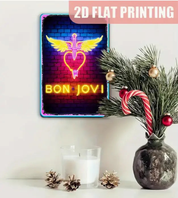 Metallschild 2D Jon Bon Jovi Bongiovi Brand Europe